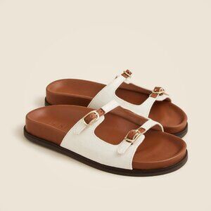 J.Crew Colbie Buckle Sandals in canvas and leather 8.5M